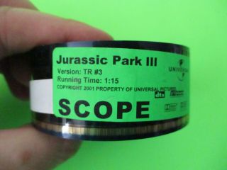 2001 Jurassic Park 3 Three 35mm Film Movie Trailer 3 Official Universal Htf