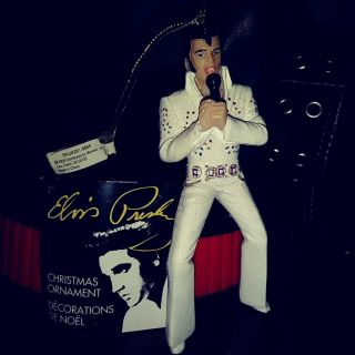 Kurt S Adler Elvis Presley Hanging Ornament 2003 White Suit W/ Tag Christmas