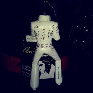 Kurt S Adler Elvis Presley Hanging Ornament 2003 White Suit w/ Tag Christmas 2