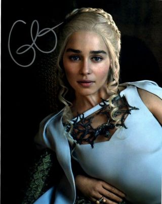 Emilia Clarke Game Of Thrones Signed Autographed 8x10 Photo E856