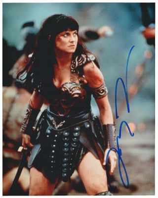 Lucy Lawless Signed - Autographed Xena: Warrior Princess 8x10 Inch Photo -