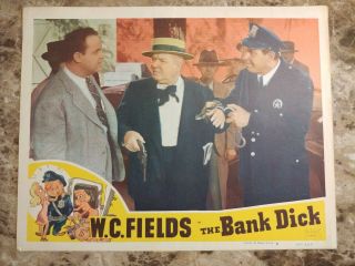 Vintage Movie Poster Wc Fields The Bank Dick C.  1940 11 X 14 Numbered