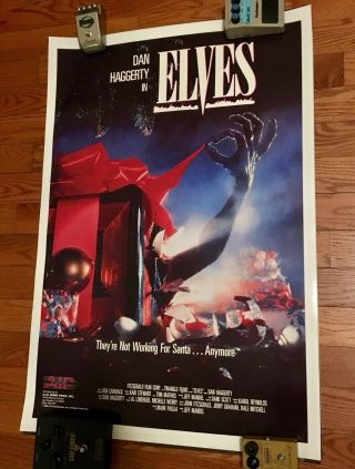 Horror Movie Poster 2 - Sided 1989 Elves/alien Seed Dan Haggerty Eric Estrada