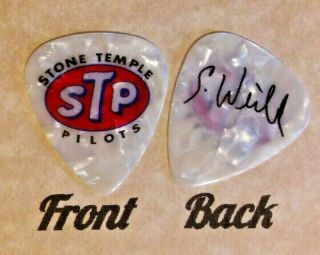 Stp - Stone Temple Pilots Band Logo Scott Weiland Signature Guitar Pick - W