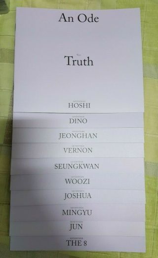 Seventeen 3rd Full Album An Ode Truth Ver.  Mini Photobook,  Sticker,  Freebies