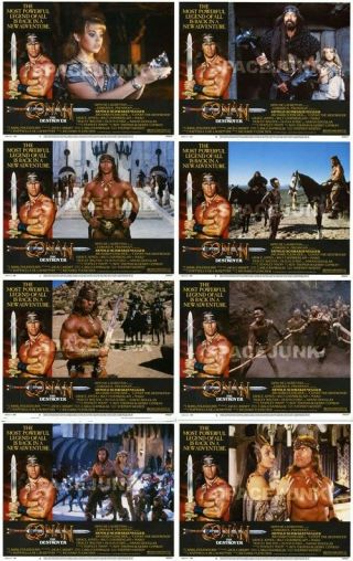 Conan The Destroyer Lobby Cards (1984) Complete Set Of 8 (arnold Schwarzenegger)