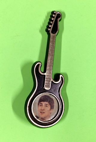 1960s Beatles John Lennon Guitar Pin 4” Brooch