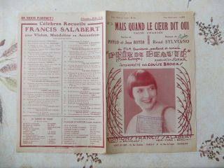 Louise Brooks 1930 French Sheet Music