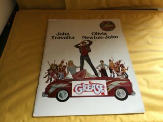 1978 " Grease " John Travolta & Olivia Newton - John Movie Program W/ Flexi Record