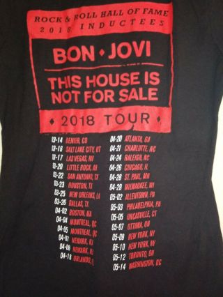 Womens Bon Jovi This House Is Not 2018 Size Small Tour T Shirt 5