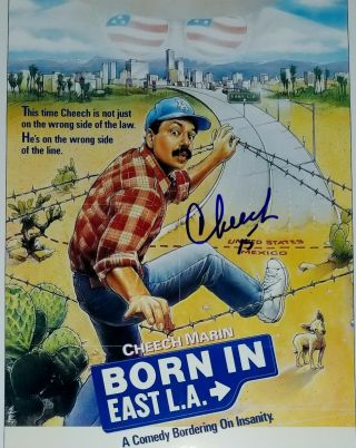 Cheech Marin Signed 8x10 Born In East L.  A.  Photo Cheech And Chong