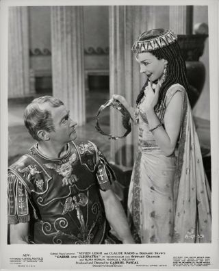 Vivien Leigh,  Claude Rains 1945 Photo.  Caesar And Cleopatra
