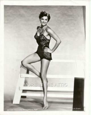 Sexy Busty Leggy Barefoot Esther Williams Orig Vintage Mgm Cheesecake Still 1