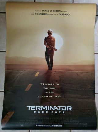 Terminator Dark Fate 27x40 Double Sided Movie Theater Teaser Poster