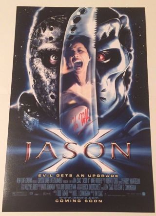 Kane Hodder Signed 12x18 Movie Poster Photo Friday The 13th Jason X