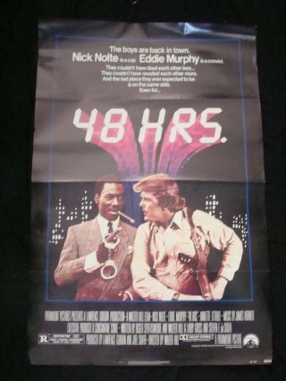 48 Hours Movie Poster Eddie Murphy Nick Nolte 1982 One Sheet