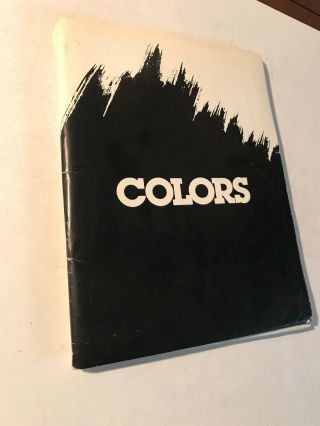 Vintage 1988 Colors Full Press Kit W 6 Glossy 8x10s,  Notes.  Penn Duvall Hopper