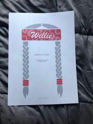 Willie Nelson Riverwind Casino Concert Gig Poster 14x10