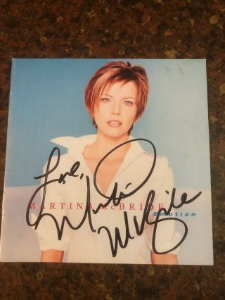 Authentic Martina Mcbride Hand Signed Autograph Cd Cover Insert Emotion