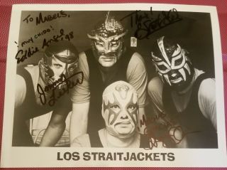Autographed Photo Of Los Straitjackets