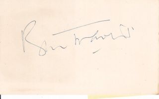 Bill Travers D.  1994 Signed 3x5 Index Card Director/actor/born