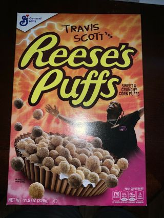 Travis Scott Reeses Puffs Cereal Box Astroworld Cactus Jack Special Edition