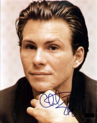 Christian Slater Autographed 8 X 10 Color Photograph Old Pro Gallery