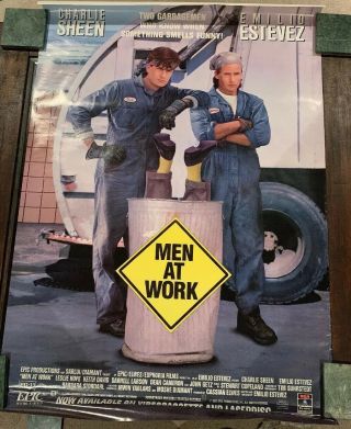 Men At Work Movie Poster 27 X 40 Inches - Charlie Sheen Emilio 1990