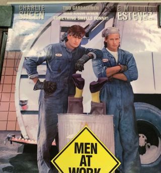 Men At Work Movie Poster 27 X 40 Inches - Charlie Sheen Emilio 1990 2