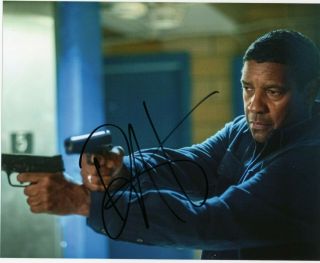 Autographed Denzel Washington Signed 8 X 10 Photo