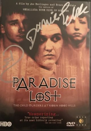 Paradise Lost Signed By Damien Echols