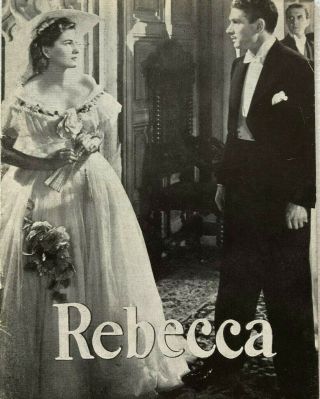 Rebecca Laurence Olivier Joan Fontaine Nigel Bruce 1940 Vtg Danish Movie Program