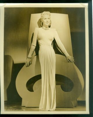 1940s 8x10 " Movie Publicity Photo Janis Carter Great Elegant Image