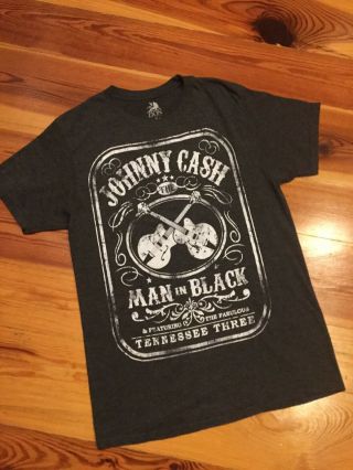 Johnny Cash Man In Black Tennessee Three T - Shirt Med