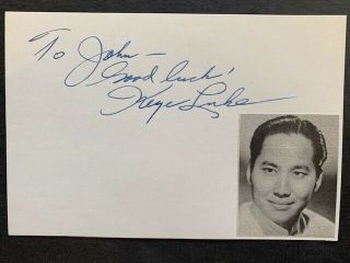 Keye Luke Signed In Fountain Pen - Gremlins - Charlie Chan - Andy Griffith