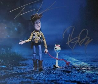Tom Hanks & Tony Hale Dual Signed 8x10 Photo Holo Toy Story 4