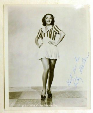 Ruby Keeler Autographed 8x10 Photo Pc199 Dick Powell 42nd Street