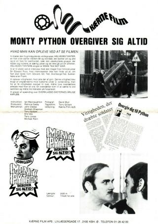 Now For Something Completely Different John C 1971 Danish Movie Press Release