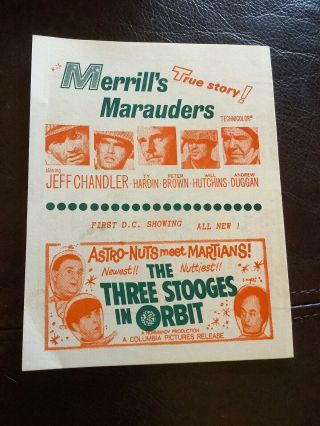 Movie Theatre Flyer The Three Stooges
