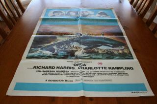 Orca 1977 Australian Horror One Sheet Movie Poster