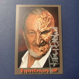 Robert Englund " Freddy Krueger " Signed Autographed 3.  5 X 5.  5 Promo.  Card