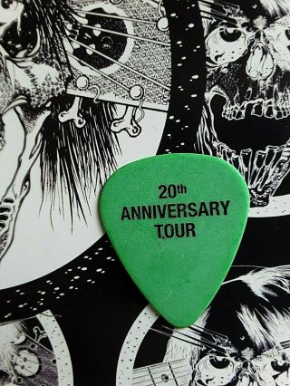 POISON 20th Anniversary Tour green guitar pick 2