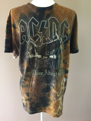 Acdc " For Those About To Rock " T - Shirt Size Large
