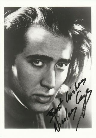 Nicholas Cage Signed 7x5 Photo