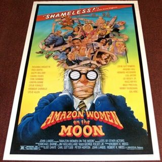 Amazon Women On The Moon 1987 Movie Poster Sybil Danning Exploitation