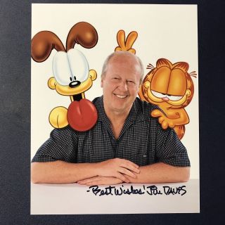 Jim Davis Signed 8x10 Photo Autographed Garfield Creator Cartoonist Rare