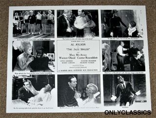 1927 Al Jolson The Jazz Singer - 1st Talkie - Movie 11x14 Lobby Poster Entertainment