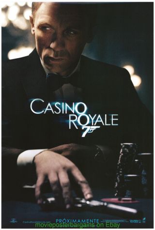 Casino Royale Movie Poster Advance Ds,  Ultra Rare James Bond Bonus Daniel Craig
