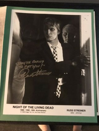 NIGHT OF THE LIVING DEAD - 1968 - 2 Signed Photos - Eastman,  Streiner 2