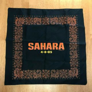 Clive Cussler " Sahara " Movie Promo 4 - 8 - 05 Black Orange Bandanna Scarf